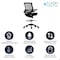Flash Furniture Mesh Drafting Chair, Padded Arms, Black Mesh/Black Frame BL-LB-8801X-D-BLK-GG - alternate 6